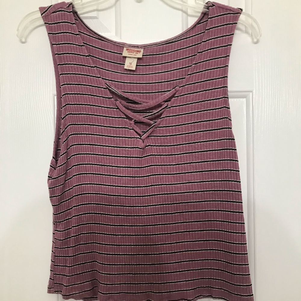 🌵Target ripped striped tank top